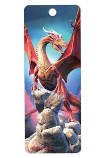 3D knygos skirtukas „Raudonas drakonas“ | 