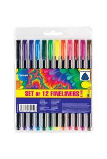 Rašiklių rinkinys CENTRUM FINELINERS 0,4 mm 12 spalvų | 