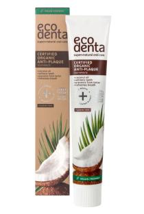 ECODENTA organic dantų pasta nuo apnašų su kokosų aliejumi (75 ml) | 