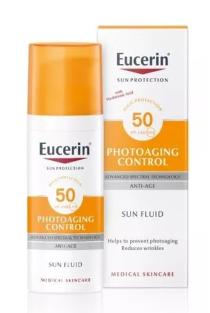 EUCERIN veido fluidas nuo saulės ir fotosenėjimo, SPF50 (50 ml) | 