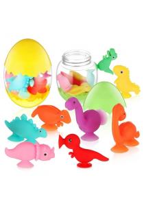 Prilimpantys Sticky žaislai kiaušinyje, dinozaurai (10 vnt.) | 